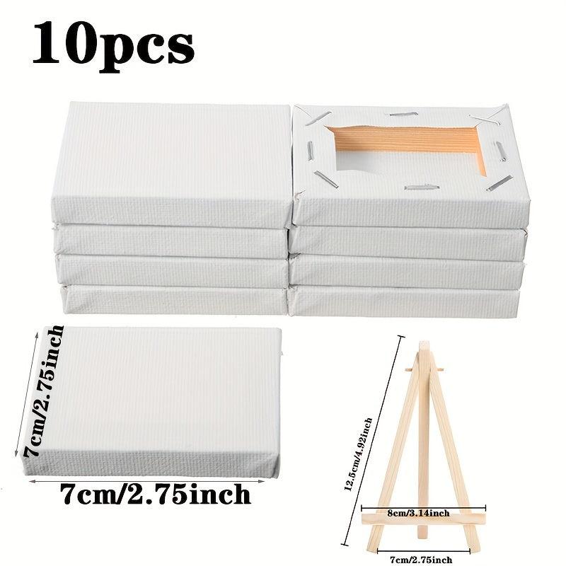 10pcs Mini Stretched Art Board Set Canvas Acrylic Paint
