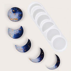 Mirror Crystal Epoxy Moon Mold for Home Decoration