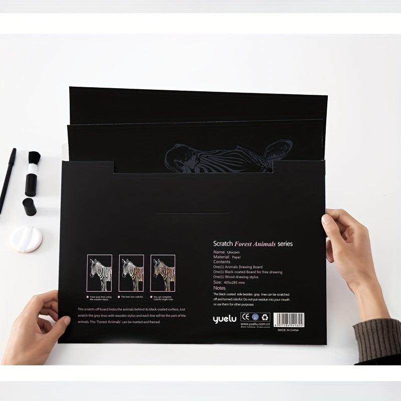 2pcs Scratch Art For Kids Rainbow Scratch Paper Drawing Kit