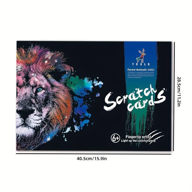 2pcs Scratch Art For Kids Rainbow Scratch Paper Drawing Kit