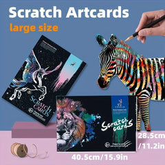 2pcs Scratch Art For Kids Rainbow Scratch Paper Drawing Kit