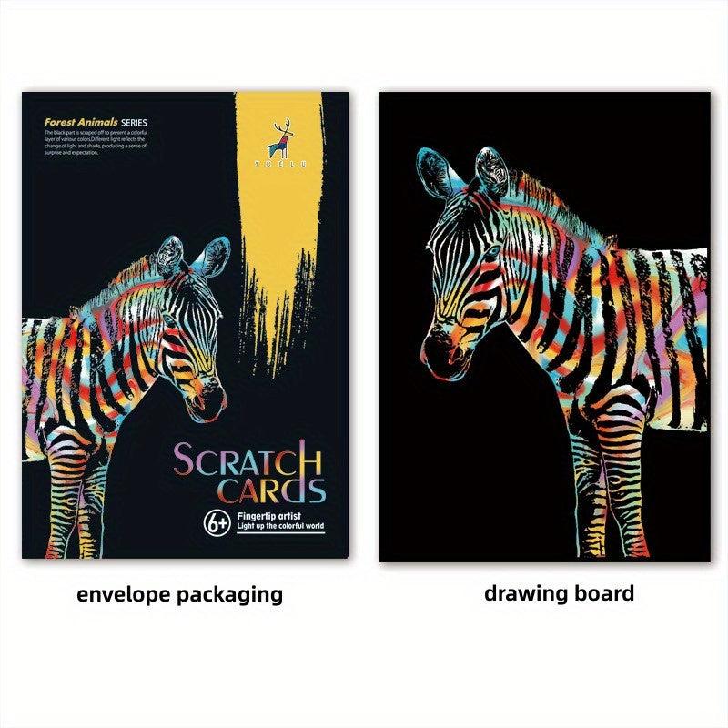 2pcs Scratch Art For Kids Rainbow Scratch Paper Drawing Kit
