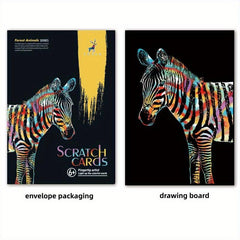 2pcs Scratch Art For Kids Rainbow Scratch Paper Drawing Kit