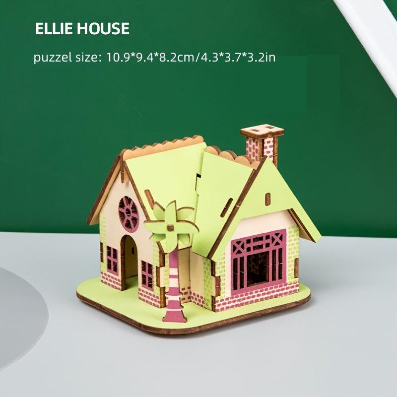 3D DIY Wooden Puzzle Model Mechanical Toy Building Game Desktop Ornaments