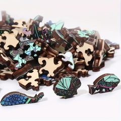Cat Flowers Wooden Puzzle for Adults Birthday Party Game