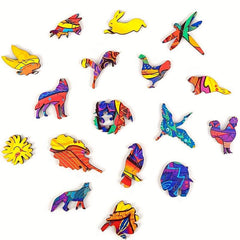 Colorful Hedgehog Wooden Puzzles Shaped Difficult Toys Halloween Christmas