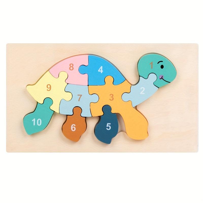 3D Wooden Jigsaw Puzzle Educational Toy Board for Toddlers Hand Scratching