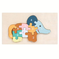 3D Wooden Jigsaw Puzzle Educational Toy Board for Toddlers Hand Scratching
