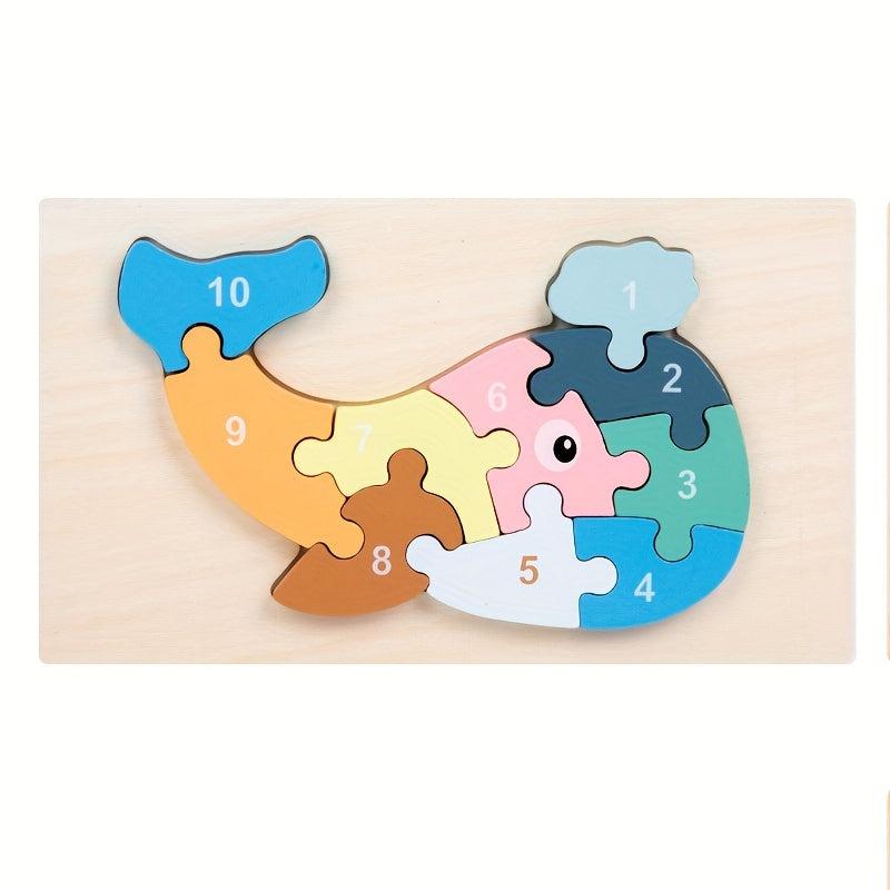 3D Wooden Jigsaw Puzzle Educational Toy Board for Toddlers Hand Scratching