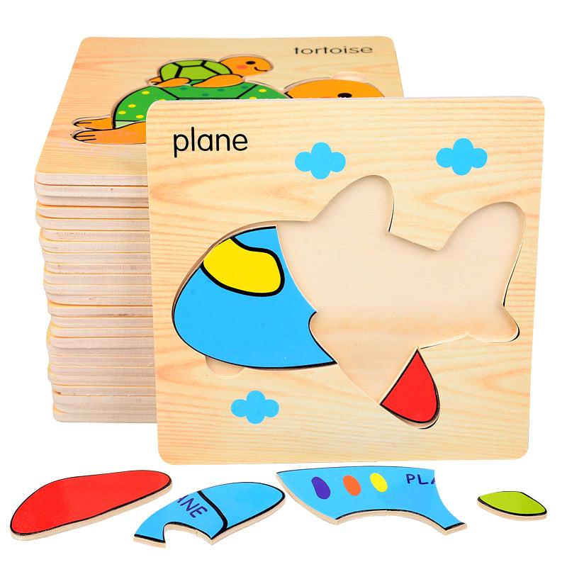 Montessori Wooden Puzzle Jigsaw Game for Kids - Educational Toy