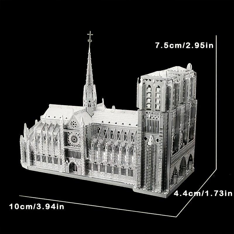 3D Metal Toy Castle Building Puzzle Notre Dame Model