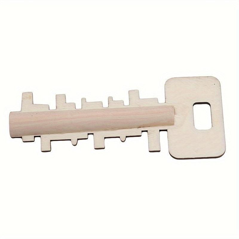 Wooden Toy Unlock Puzzle Key Lock Educational Toy