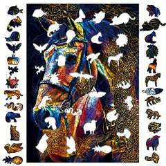 Brown Thousand Miles Irregular Wooden Puzzle With Unique Creative DIY Craft