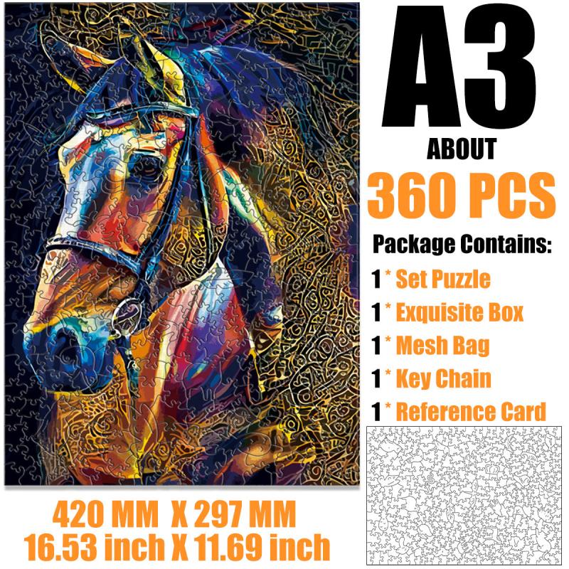 Brown Thousand Miles Irregular Wooden Puzzle With Unique Creative DIY Craft