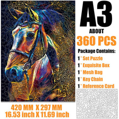 Brown Thousand Miles Irregular Wooden Puzzle With Unique Creative DIY Craft