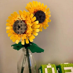 Sunflower Flower Bouquet DIY Building Block Set Creative Toy Gift
