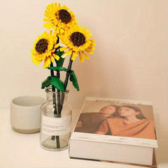 Sunflower Flower Bouquet DIY Building Block Set Creative Toy Gift