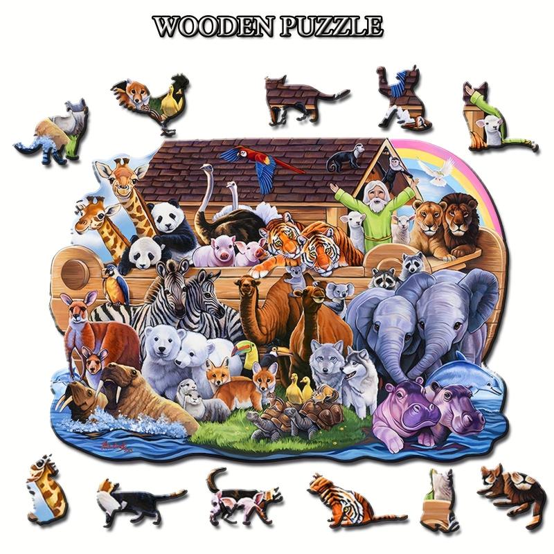 Animal Shaped Wooden Puzzles - Creative Gift for Teens & Adults