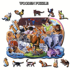 Animal Shaped Wooden Puzzles - Creative Gift for Teens & Adults