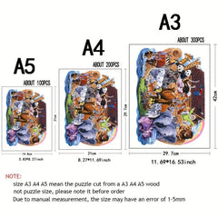 Animal Shaped Wooden Puzzles - Creative Gift for Teens & Adults