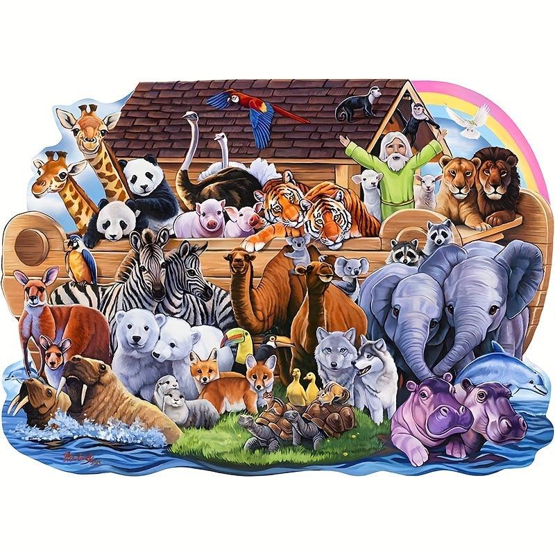 Animal Shaped Wooden Puzzles - Creative Gift for Teens & Adults