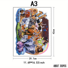 Animal Shaped Wooden Puzzles - Creative Gift for Teens & Adults