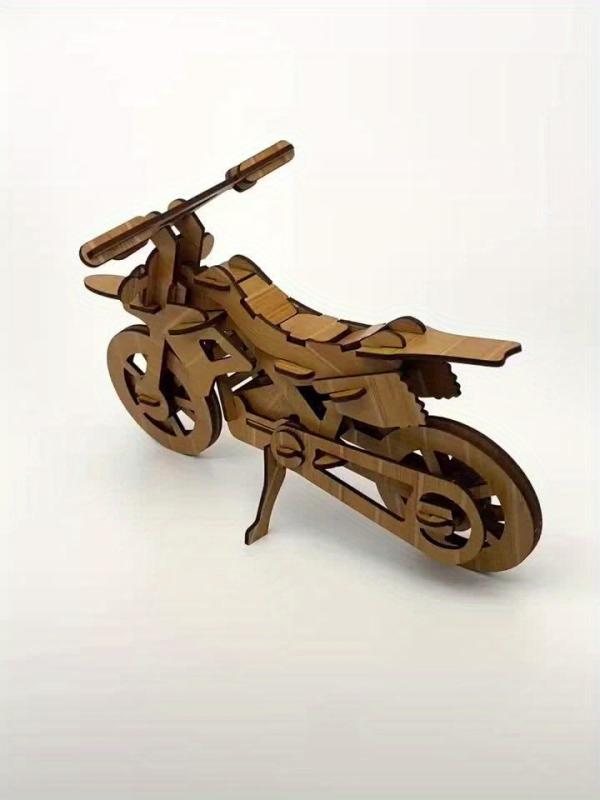 3D Puzzle Motorbike Model DIY Brain Teaser Kit