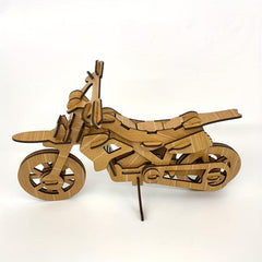 3D Puzzle Motorbike Model DIY Brain Teaser Kit