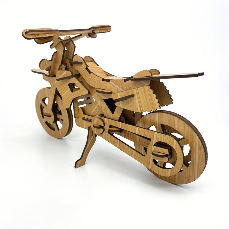 3D Puzzle Motorbike Model DIY Brain Teaser Kit