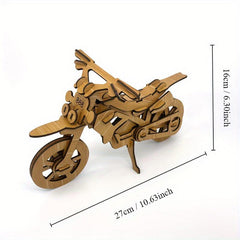 3D Puzzle Motorbike Model DIY Brain Teaser Kit