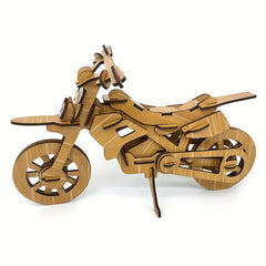 3D Puzzle Motorbike Model DIY Brain Teaser Kit