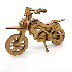 3D Puzzle Motorbike Model DIY Brain Teaser Kit