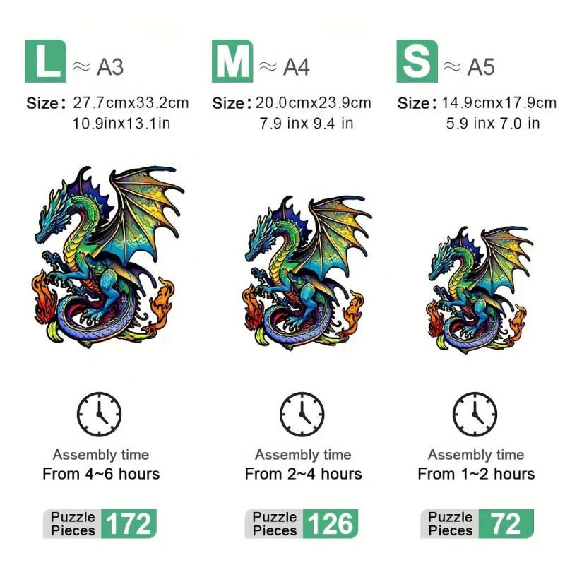 Flying Dragon Wooden Puzzle High Difficulty Toy