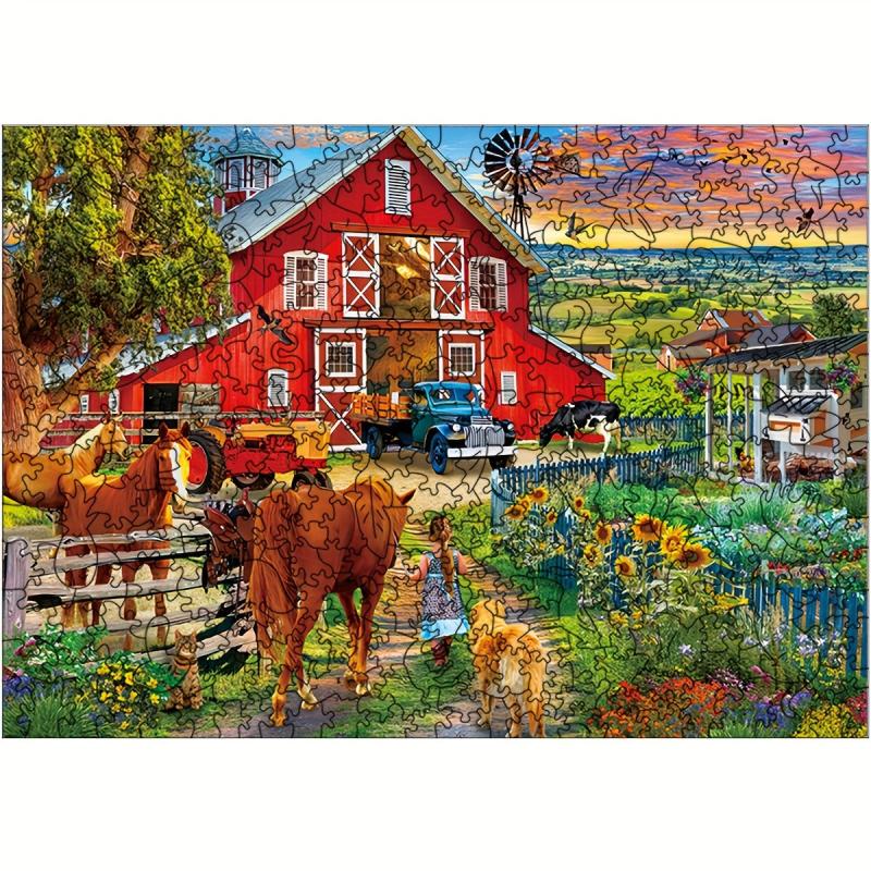Irregular Wooden Puzzle Family Education Toy Decompression Game