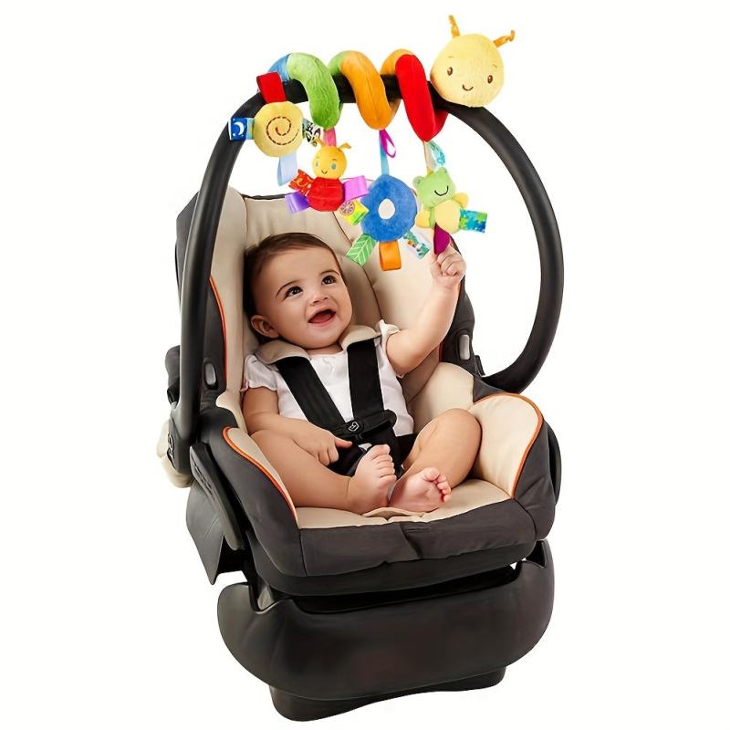 Baby Bed Spiral Plush Activity Toys Cartoon Animal Hanging Stroller Toys