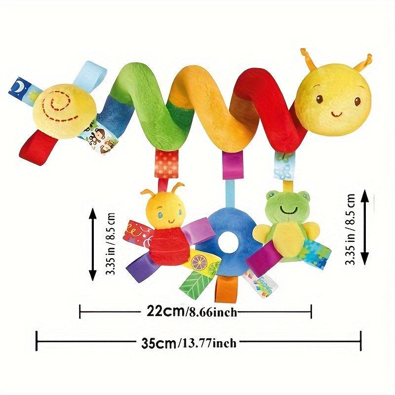Baby Bed Spiral Plush Activity Toys Cartoon Animal Hanging Stroller Toys