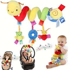 Baby Bed Spiral Plush Activity Toys Cartoon Animal Hanging Stroller Toys
