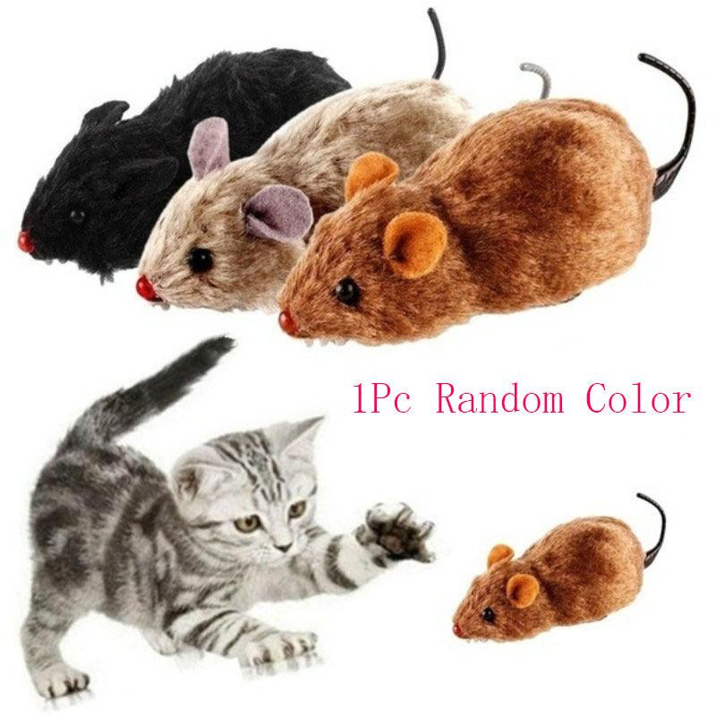 5pcs Clockwork Plush Mouse Toy for Dog Cat