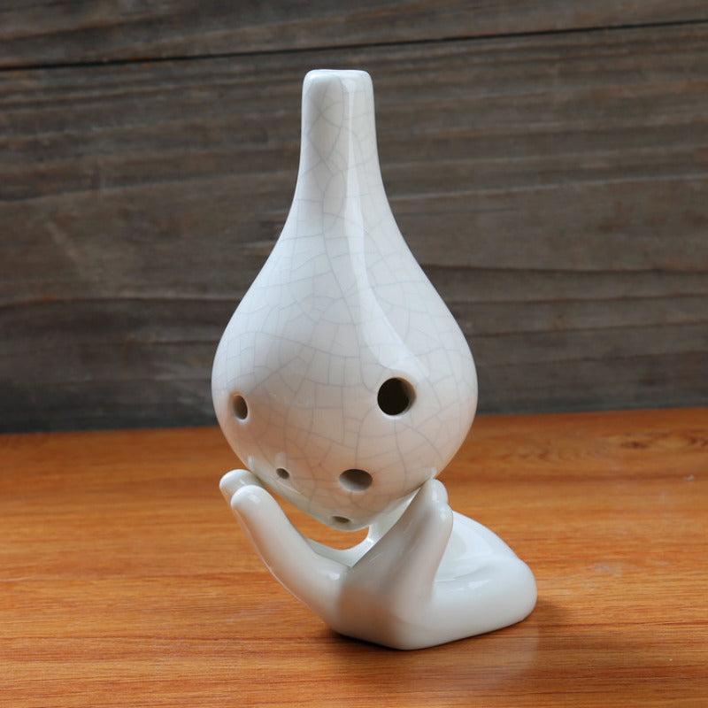 Long Mouth Crackle 6 hole Ocarina Ethnic Musical Instrument