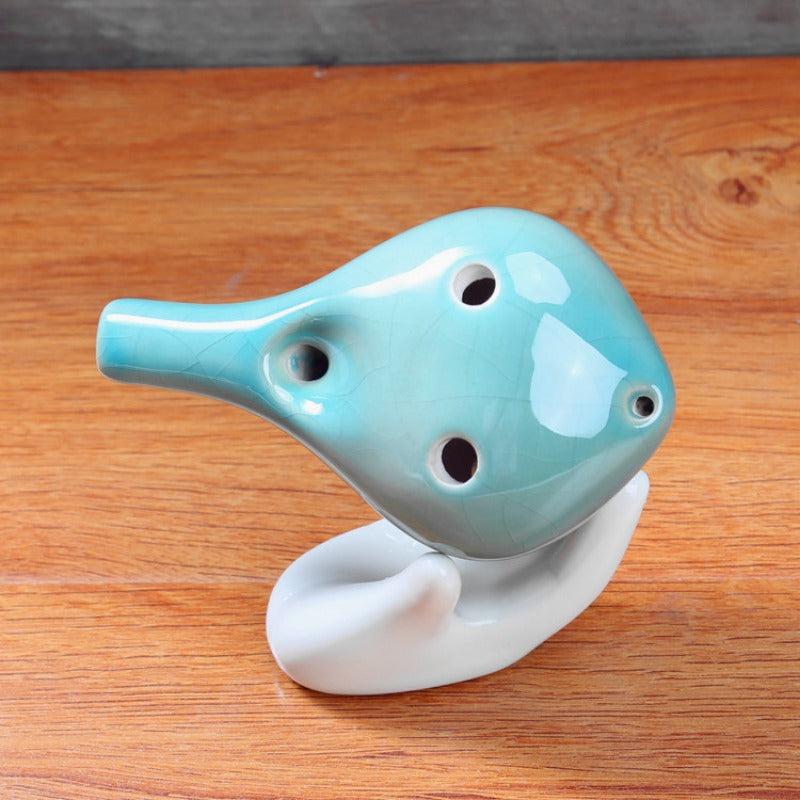 Long Mouth Crackle 6 hole Ocarina Ethnic Musical Instrument