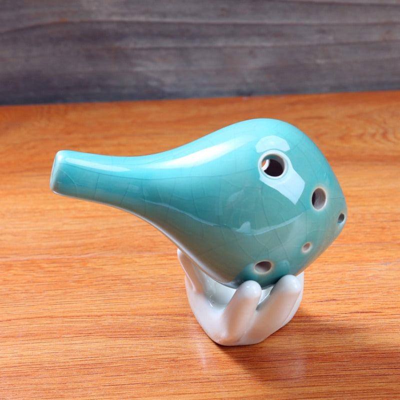 Long Mouth Crackle 6 hole Ocarina Ethnic Musical Instrument