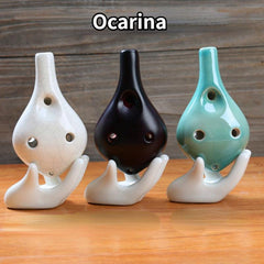 Long Mouth Crackle 6 hole Ocarina Ethnic Musical Instrument