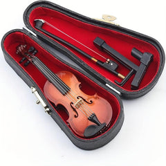 Wooden Mini Violin Set Stand Bow Box And Instrument Box Mini Instrument Mini Toy