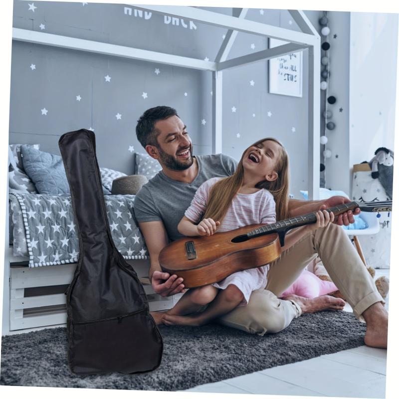 Durable Acoustic Guitar Bag with Mini Organizer and Backpack Straps