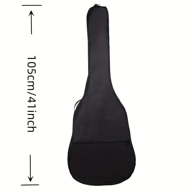 Durable Acoustic Guitar Bag with Mini Organizer and Backpack Straps