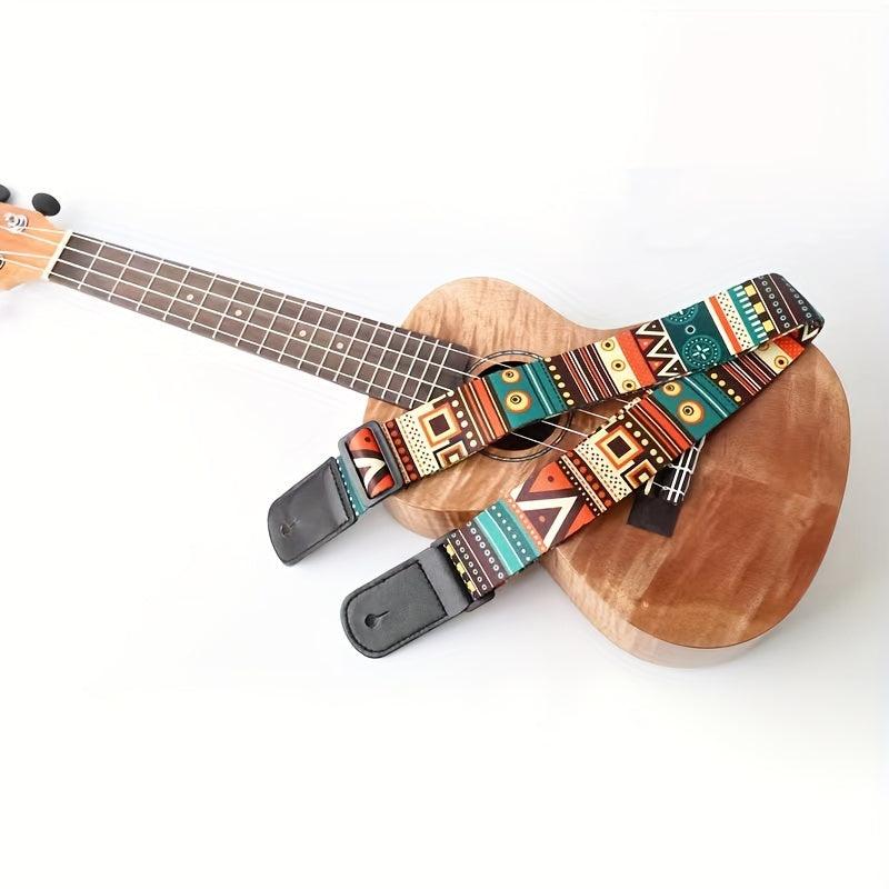Rainbow Ukulele Strap Diagonal Small Guitar Braided Ethnic Style Strap