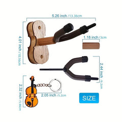 Rosewood Violin Wall Mount with Bow Hanger