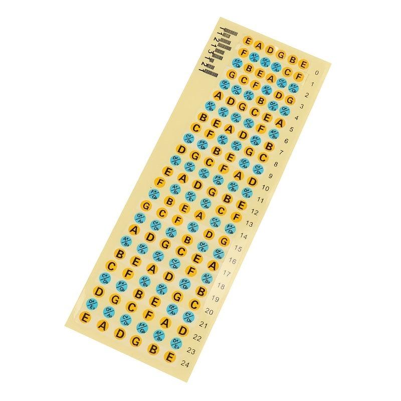 Guitar Fretboard Note Map Sticker - Easy Finger Placement Guide