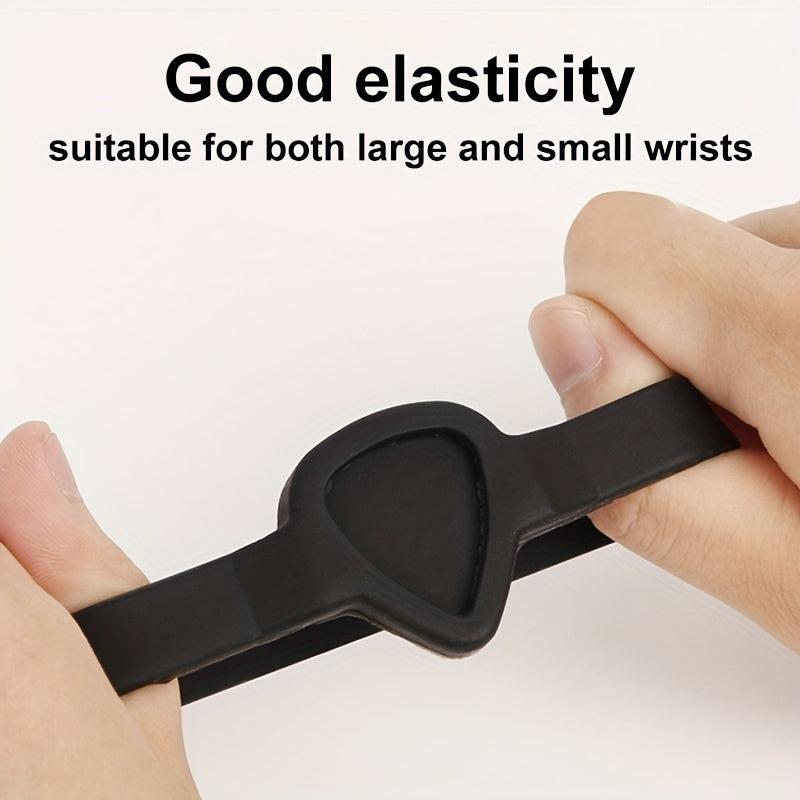 1pc Guitar Pick Sleeve Hand Ring Silicone Compact Pick Box
