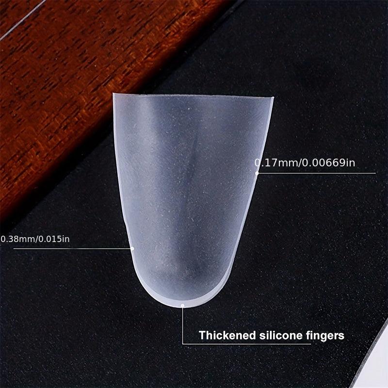 4pcs Guitar Fingertip Protectors Silicone Finger Guards for Guitar